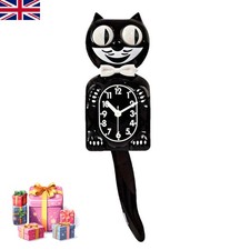 HOT Vintage Black Cat Clock 3D
