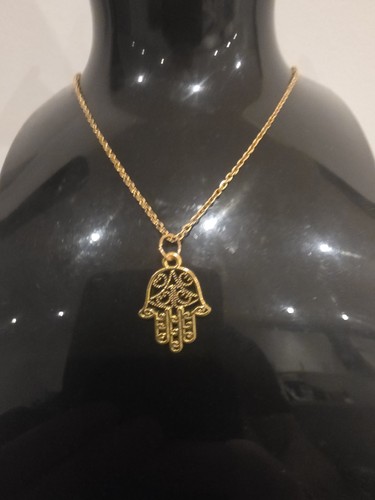 Gold tone hamsa - gold,