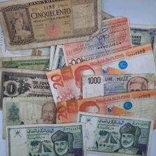 Joblot Collection of OLD USED World Banknotes K Set of used banknotes 