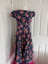 Call Me Betty Dress Retro Vintage Style Full Circle Rockabiliy Wedding Size 16