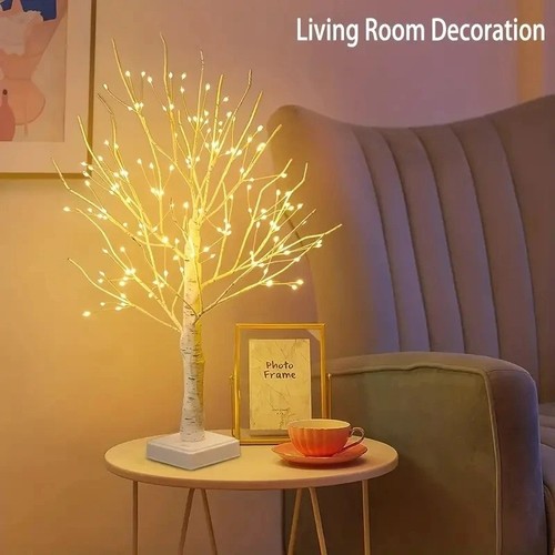 Easter led twig birch table - twig,