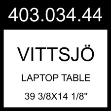 IKEA VITTSJÖ Laptop Table White/glass  39 3/8x14 1/8" 403.034.44