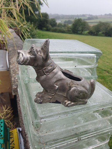Art deco spelter terrier - deco,