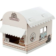 PUSHEEN CAT CAFE CAT PLAYHOUSE BUILD YOUSELF CARDBOARD CAT HOUSE DEN PUK
