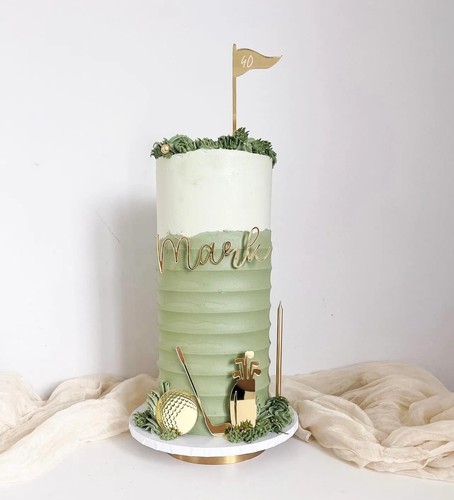 Personalised golf cake topper - personalised,