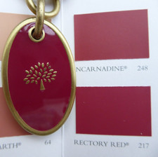 Mulberry Brass Keyring in Pink