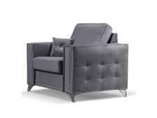 Alaska Armchair in Grey Plush