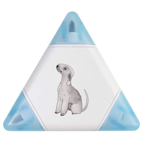 Sitting bedlington terrier - bedlington,