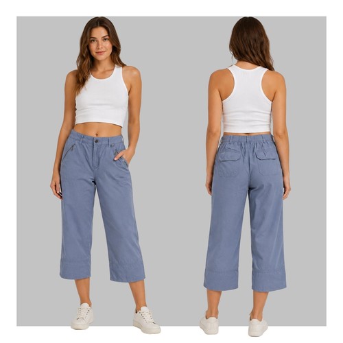 Womens cropped summer trousers - cropped,
