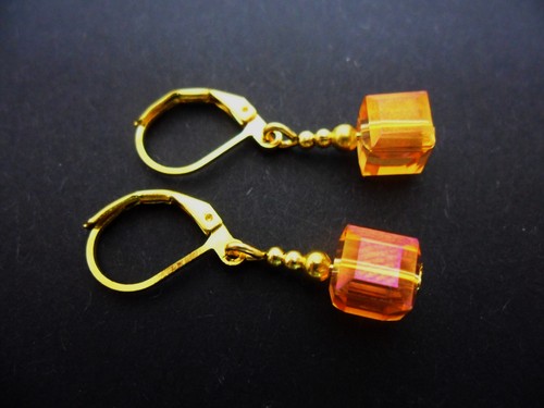 Pair dangly gold plated - pair,