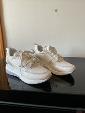 Super Mode White Wedge Heel Trainers Size 40 Brand New faux leather 