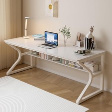 Double Long Desk with Shelf