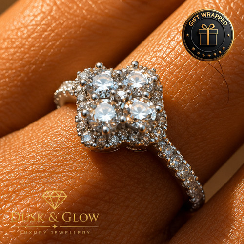 Moissanite engagement ring - moissanite,