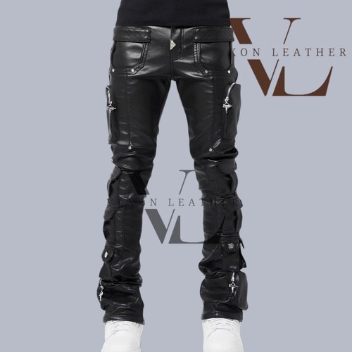 Men real leather - leather, pants
