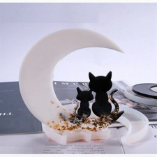Cat Moon Casting Mold Christmas Deer Epoxy Mould Resin Silicone Craft Jewelry