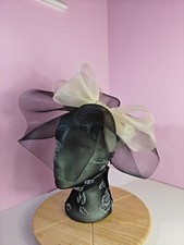 black cream fascinator