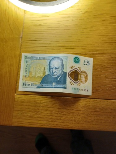 Five pound note - note, aa