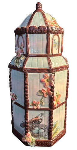 Birdhouse cookie jar fitz - jar,