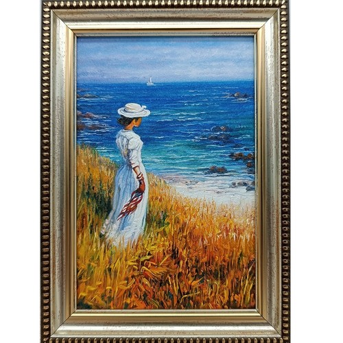 Beach girl original oil - girl,
