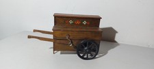 Vintage England Oak Barrel Organ Musical  Box The Swiss cross Co. London