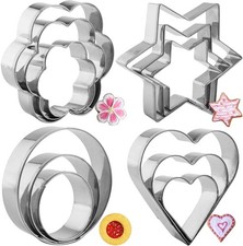 12 Pcs Cookie Cutters Shapes
