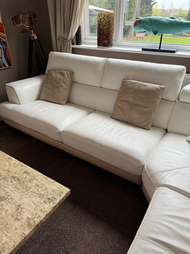Dfs white beige leather - beige,