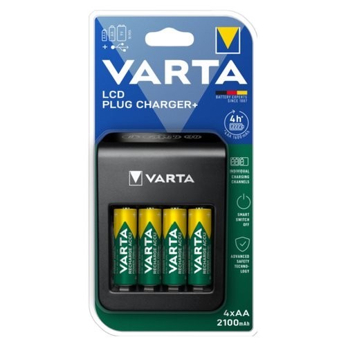 Varta lcd plug charger - lcd, 4x