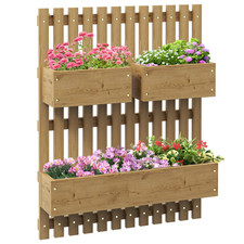 Wooden Garden Planters Trellis