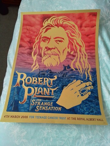 Robert plant signed poster - robert,