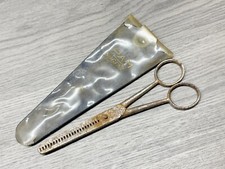 VINTAGE PAM NOGENT THINNING SCISSORS BARBER HAIRDRESSER SHEARS CASED