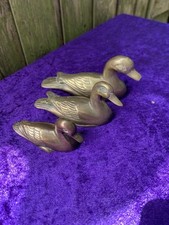Set Of 3 Brass Ducks 
