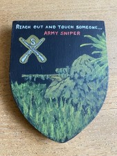 Sniper British Army Wall Desk Shield Badge Acrylic Artwork Special Forces