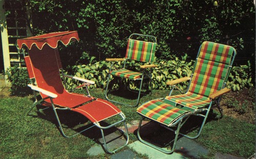 Vintage aluminum lawn chairs - aluminum,