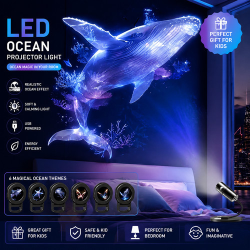 Led ocean projector night - led,