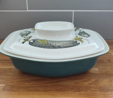 Vintage Poole Pottery. Lucullus. Lidded Casserole. Moon Blue. Vegetable. Squash.