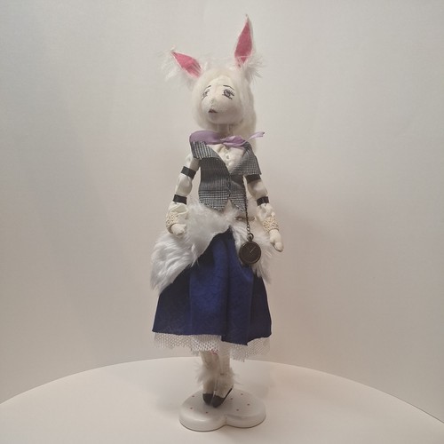 Handmade cloth white rabbit - white,