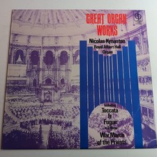 Nicolas Kynaston / Great Organ Works 1970 VINYL LP / CLASSICAL / EX / FAST POST