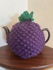 New Blackberry hand knitted tea Cosy to fit a classic 6 cup tea pot. 65 Sold.