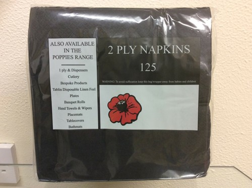 2000 black napkins 40cm 40 - 2000,