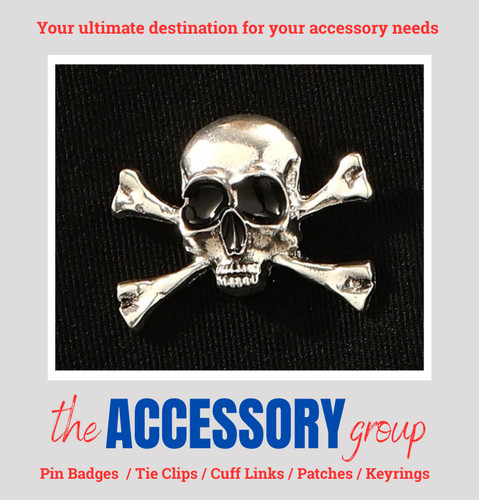 New silver skull - and, cross