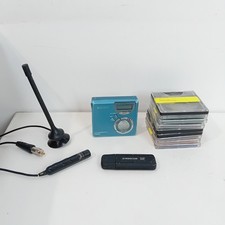 Sony N-510 Mini Disc Player Walkman Antenna USB Stick Blue Silver WRDC-EP