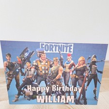 Fortnite Personalised Birthday Card 400GSM Thick Any Name | Gamer-Tag | Relative
