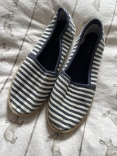 Papaya Striped Flat Pumps
