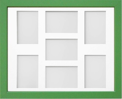 Green multiple photo frame - green,