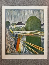 1980s fine art print - Edvard Munch: The Girls on the Bridge