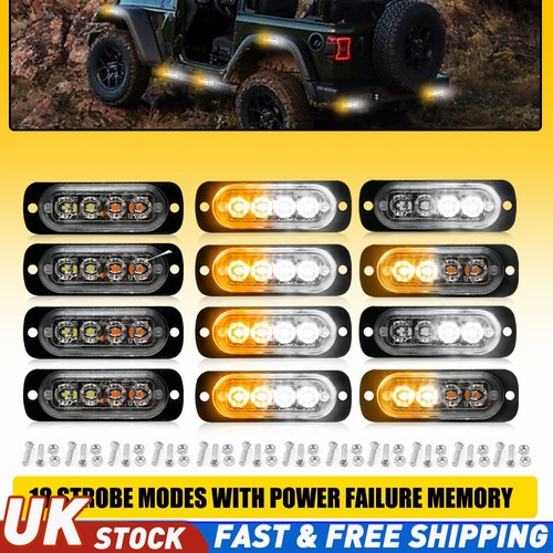 12x led strobe light bar - 12x, 4-led