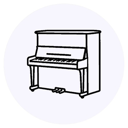 Upright piano stickers - x, piano'