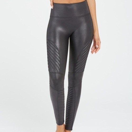 Spanx black faux leather - spanx,