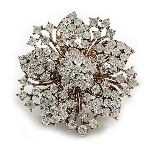 Oversized clear crystal flower - oversized,