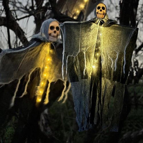 Glowing skull skeleton 90cm - glowing,